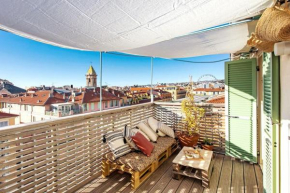 #9 Opera's Duplex panoramic Sea View Terrace & AC 1min to Beach